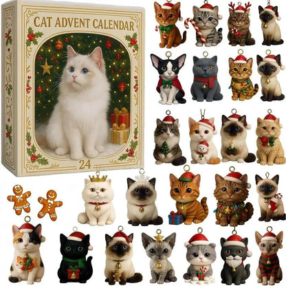 Schnurrmas™ - adventskalender gevuld met 24 feestelijke kattenfiguren
