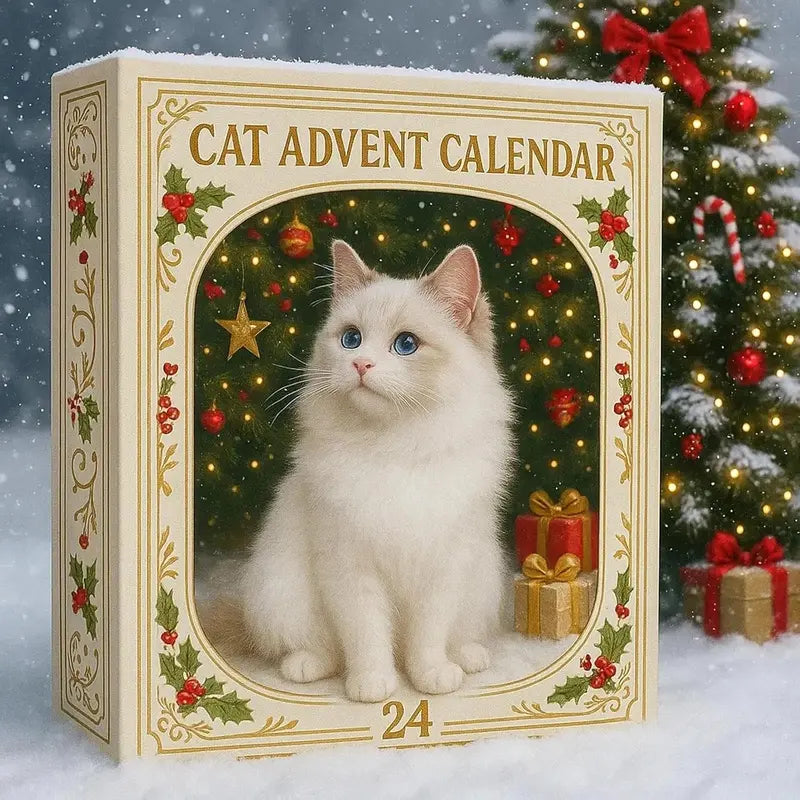 Schnurrmas™ - adventskalender gevuld met 24 feestelijke kattenfiguren